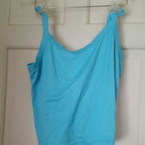 T. Designer Blue Sleeveless top Sz XL